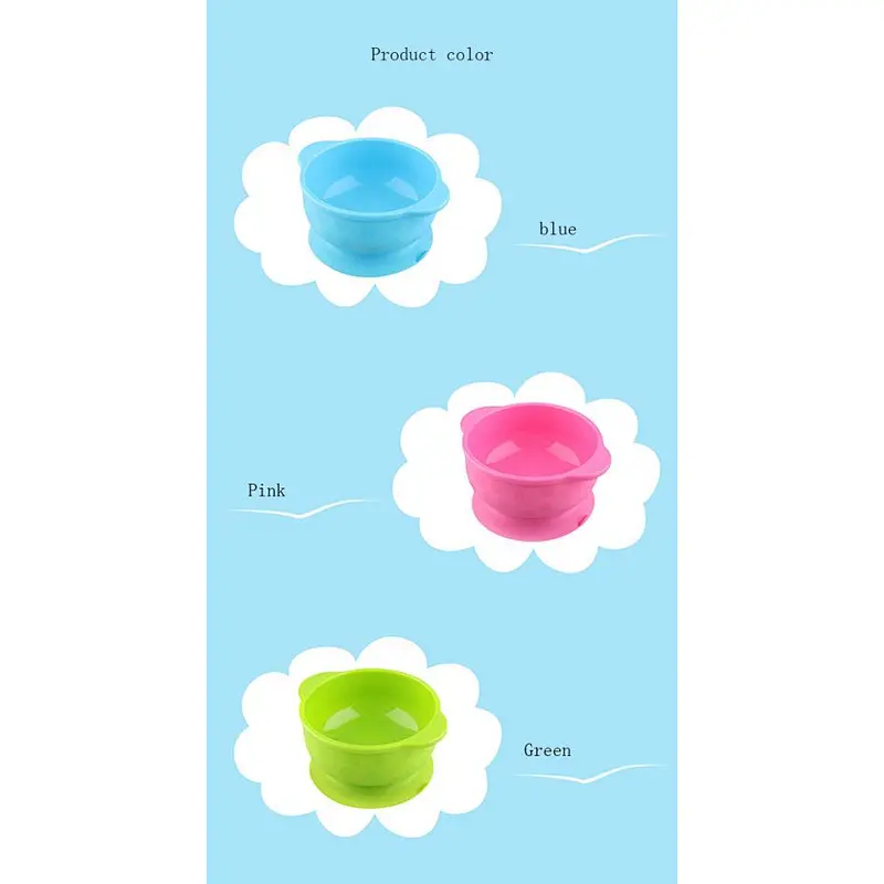 2020 Factory wholesale price easy to clean non-deformable anti-drop food grade silicone sucker bowl for baby for feeding