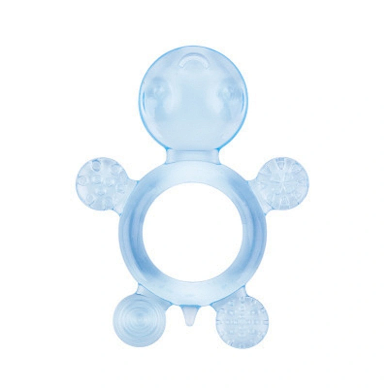 China factory supplied top quality water filled baby teether with rattle washable silicone