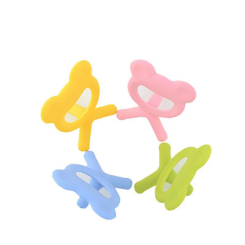 Wholesale low moq teething bibs baby toy silicone lovely chew equipment