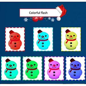 2020 Amazon top sellers  colorful christmas light silicone night light charging  for baby for sleeping