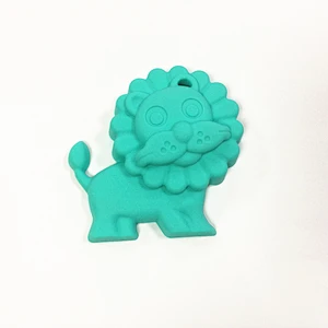 Hot Selling BPA-Free Silicone chew teething toy Animal Lion Teething Pendant Silicone Safety