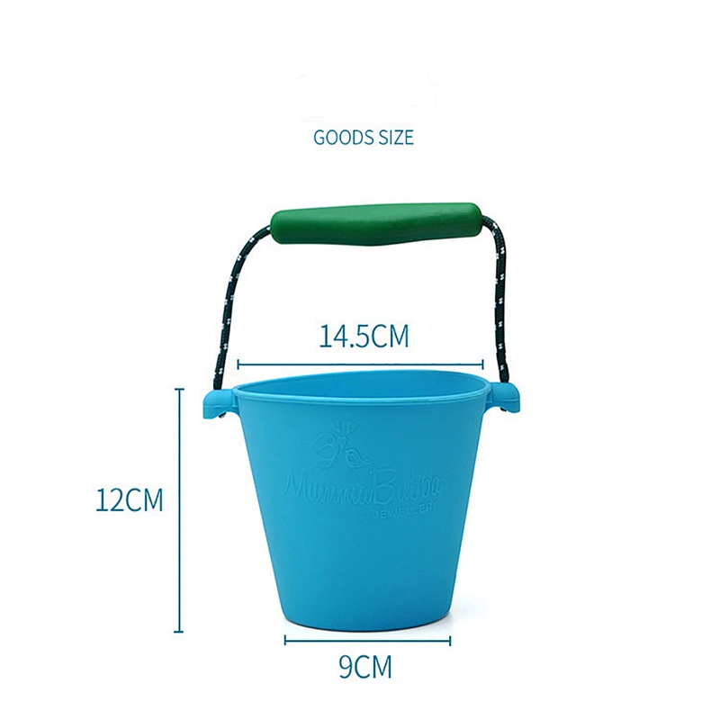 2020 Amazon top seller children's folding multi-purpose beach water bath portable silicone soft bucket for playing
