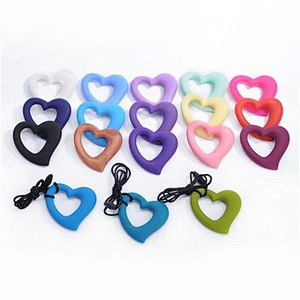 Free Samples food grade new design silicone heart teether