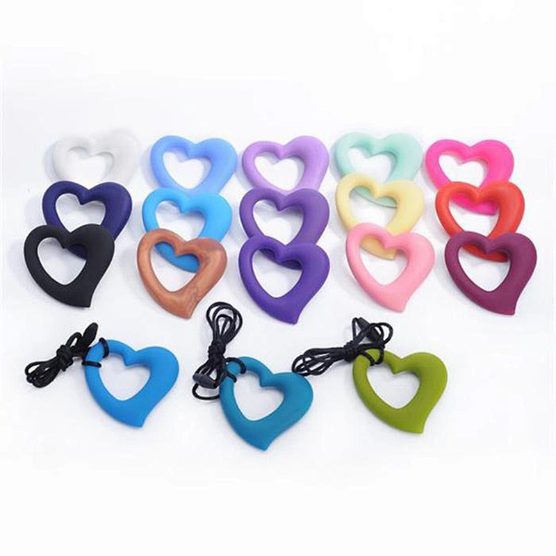 Free Samples food grade new design silicone heart teether