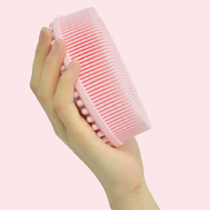 Silicone baby bath food safe custom printed washing brush