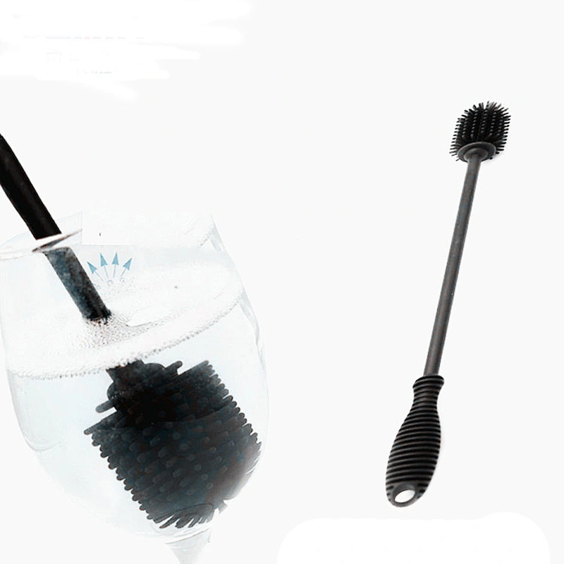Creative Multifunctional Silicone Bottle Brush Soft Baby Milk Feeding Bottle Brush Cleaner Cleaning Cleaner Brusher