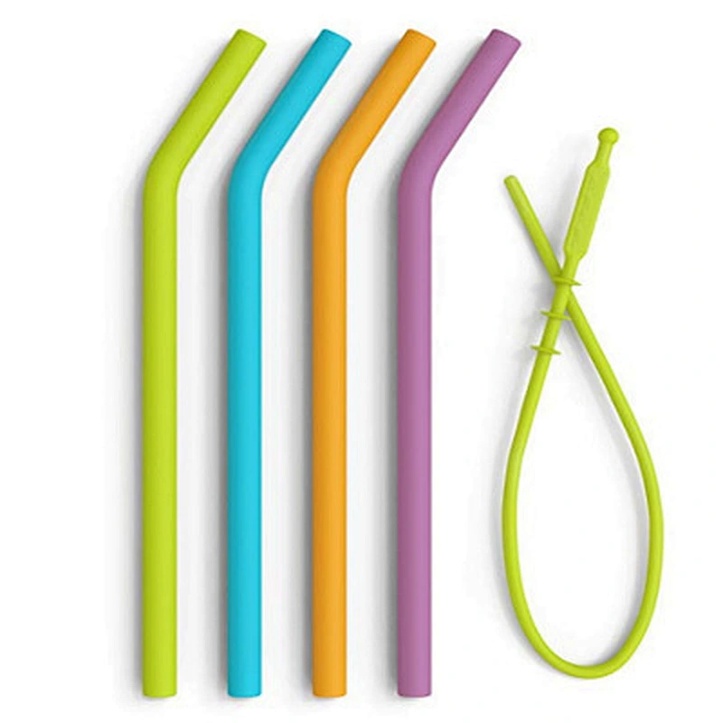 Advanced reusable non-plastic food grade silicone drink straws