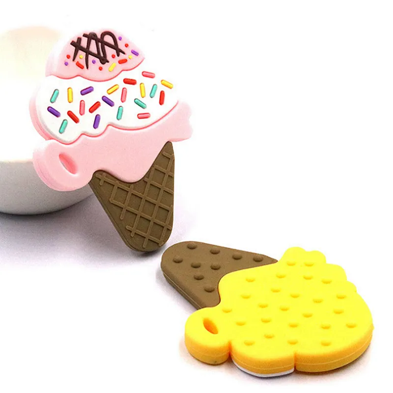 2020 new teething toy ice cream BPA free silicone baby teether
