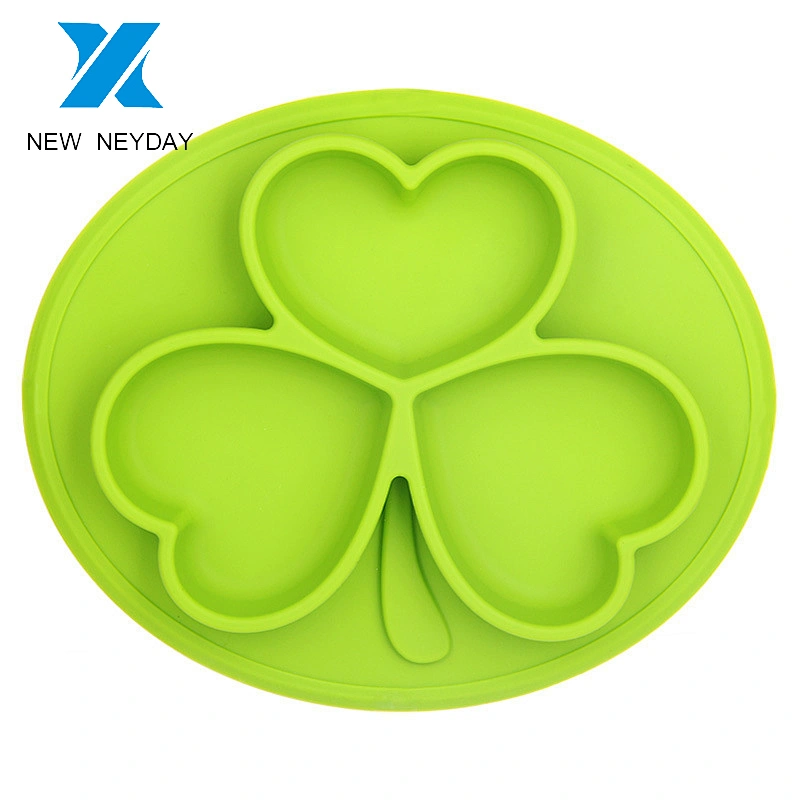 Wholesale Amazon hot selling food grade healthy hot dinner  silicone suction baby dinner  plate