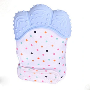 Newest High Quality glove teether funny silicone teething baby mittens wearable on sale