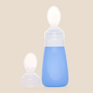 2020 new eco-friendly FDA-certified food grade silicone extruded food supplement bottle set for baby for feeding
