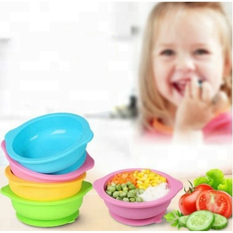 Food grade silicone baby suction feeding bowl