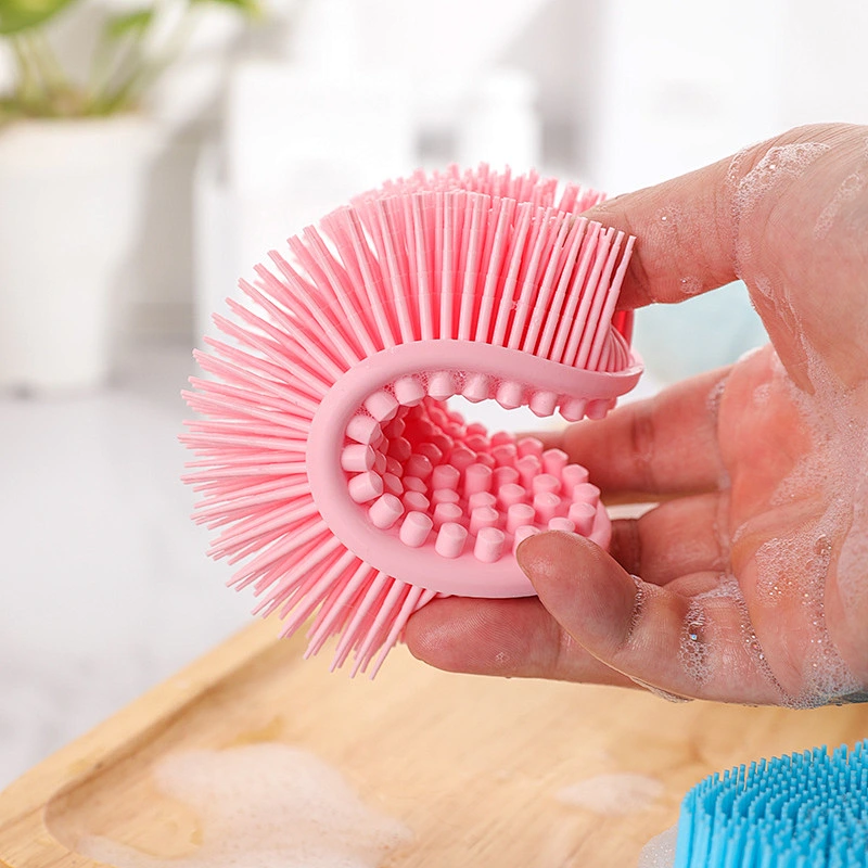 Soft Silicone  Bath spin Spa Shampoo Massage Brush baby Shower Care hair Scalp Massage Brush  Cleaning Shower  brush for baby