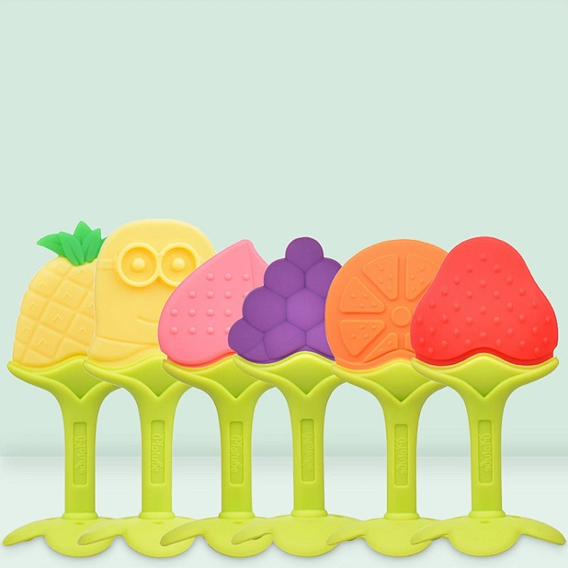 New safe food grade wholesale silicone fruit teether customized make for kids
