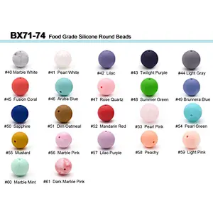 Amazon top sellers BPA free safe soft 12MM bead molars chewable silicone round beads DIY necklace jewelry accessories  for baby