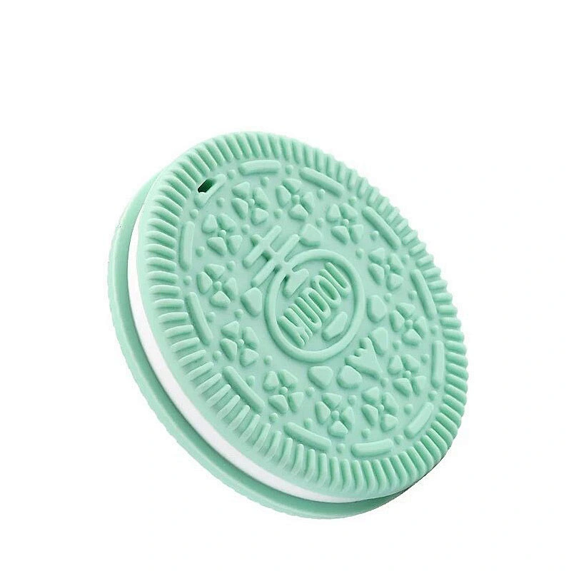 2020 Amazon top sellers soft healthy BPA free food-grade silicone biscuit shaped teether for baby for feediing