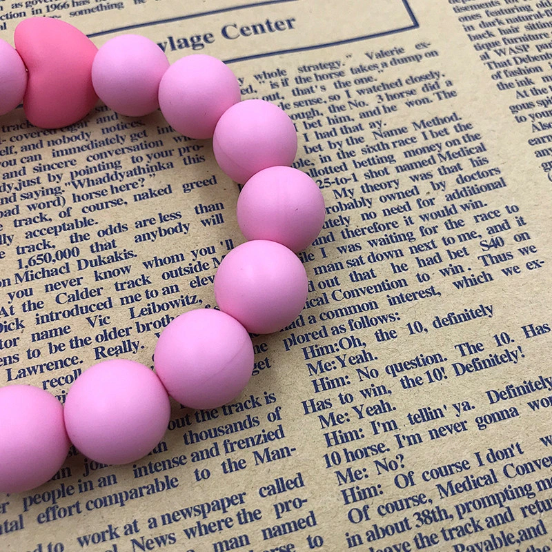 Safety and environmental protection bead bracelet tooth gel  rose bracelet baby molars tooth silicone beads baby teether
