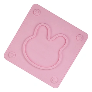 2020 Amazon top sellers integrated non-slip detachable easy to clean wood silicone platter plate for for baby for feeding