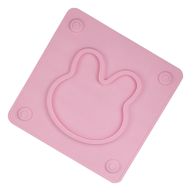 2020 Amazon top sellers integrated non-slip detachable easy to clean wood silicone platter plate for for baby for feeding