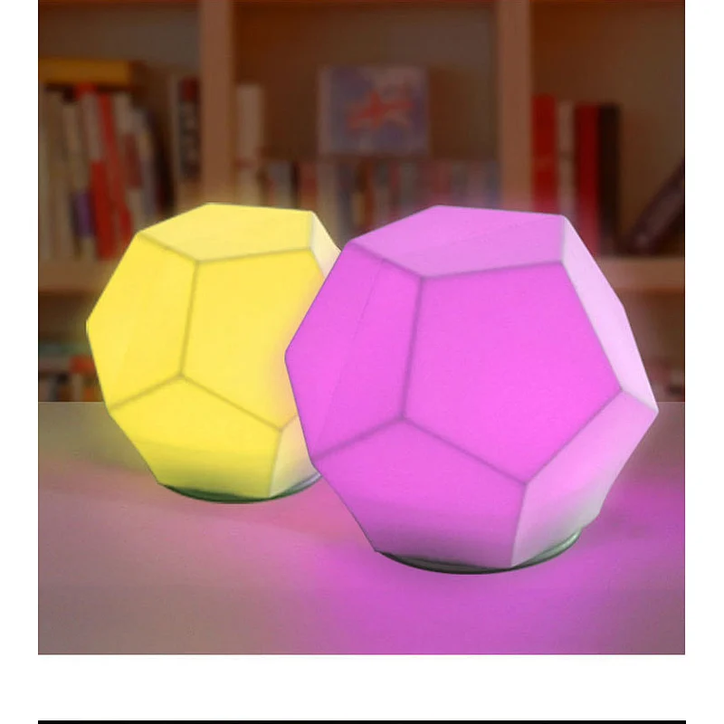 2020 Amazon top sellers Christmas Gifts colorful geometric silicone night light charging  for baby for sleeping