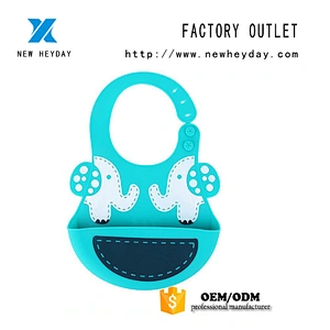 oem baby bibs Foldable Waterproof Food Grade Silicone baby fashion bibs