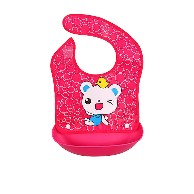 Factory  price custom made  printed detachable waterproof  silicone  bibs for baby