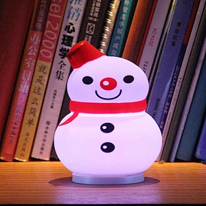 Hot selling colorful christmas light silicone night light charging  for baby for sleeping