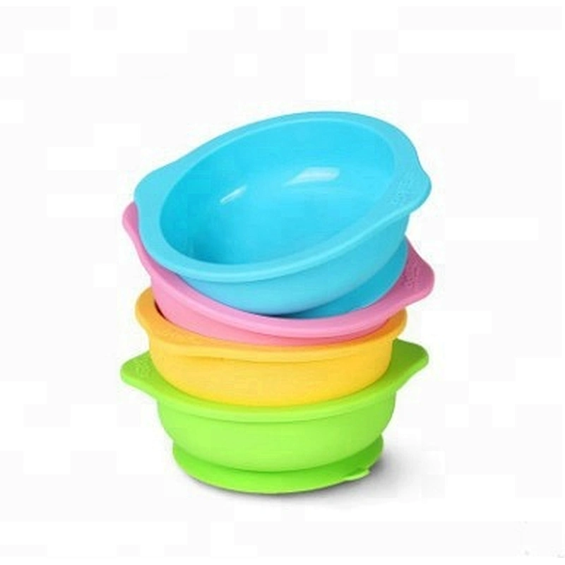 Colorful food grade silicone baby feeding bowl