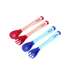 Mini Silicone Spoon and Fork Gift Set for Baby