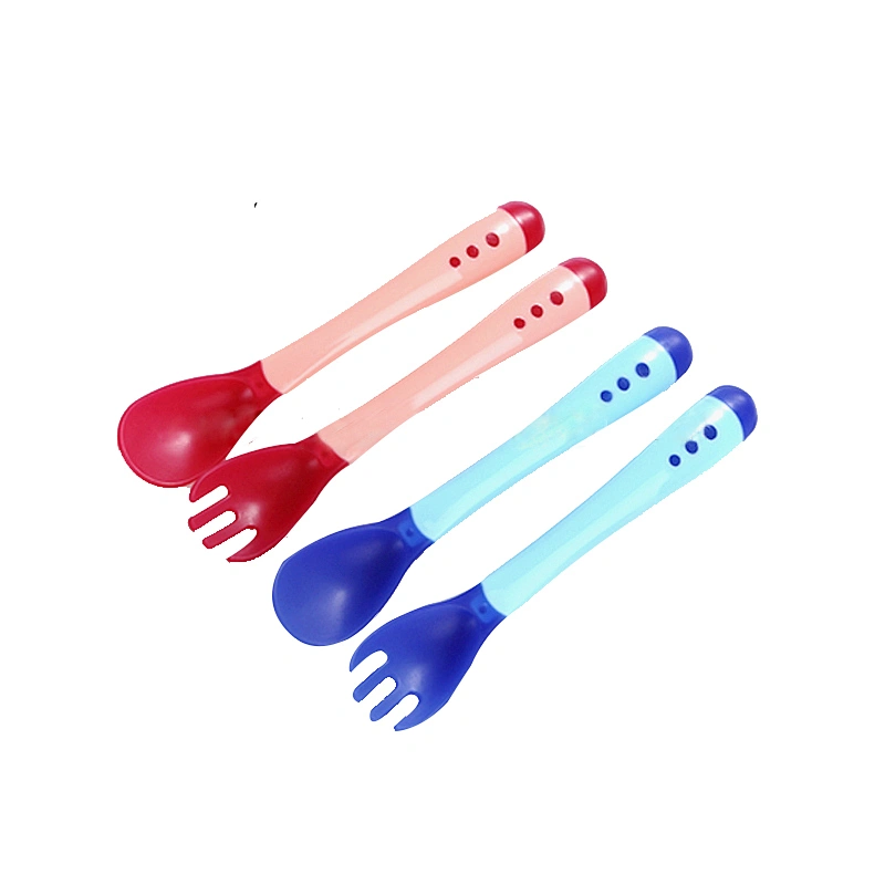 Mini Silicone Spoon and Fork Gift Set for Baby