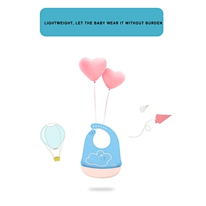 2020 OEM/ODM waterproof foldable easy to clean and carry baby bib food grade silicone for feeding