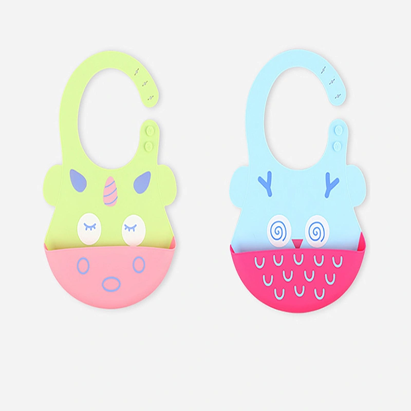 2020 OEM/ODM waterproof foldable easy to clean and carry baby bib food grade silicone for feeding