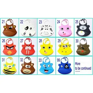 2020 waterproof FDA Soft Baby Bib Easily Clean Silicone Bibs