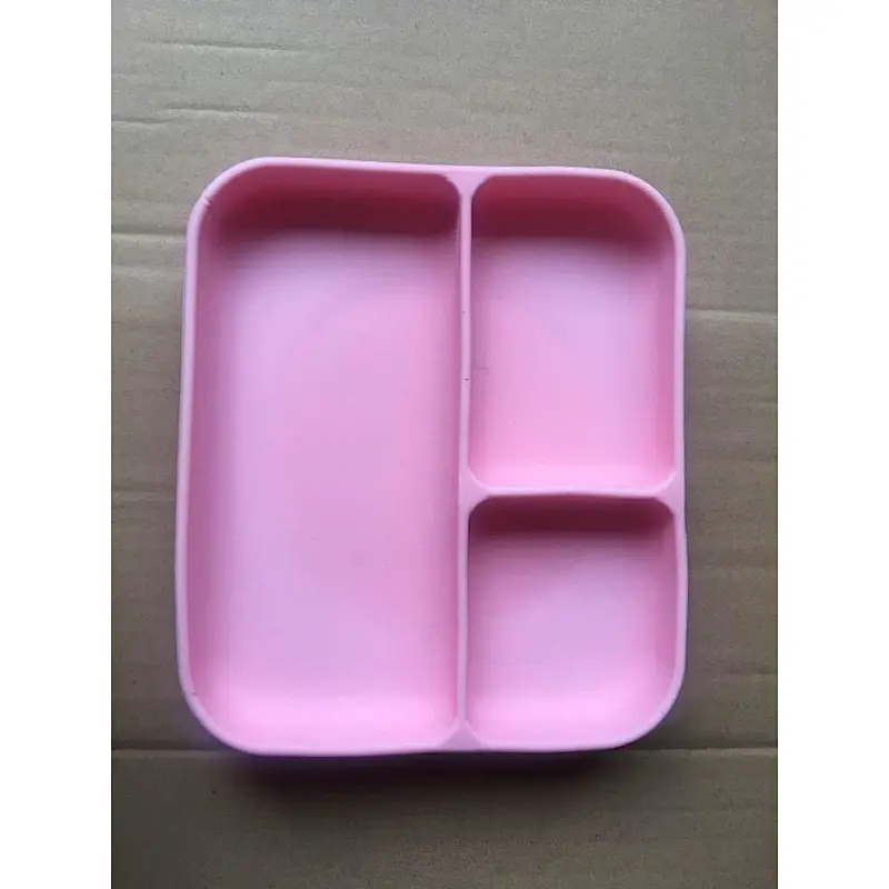 2020 New Infant anti-fall integrated foldable practical silicone type grid complementary food plate for baby for feeding
