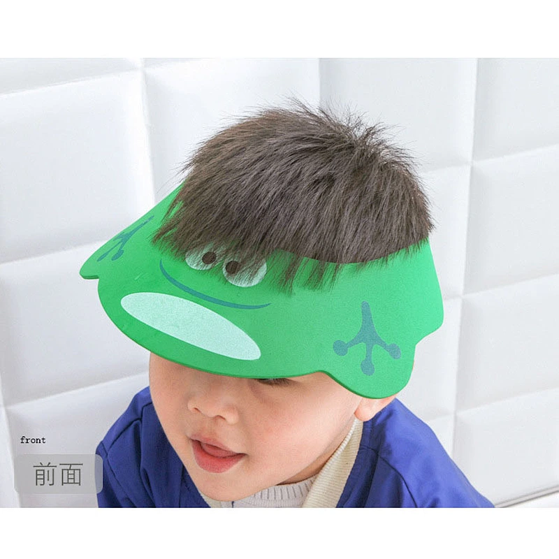 Eco-friendly durable waterproof cute EVA baby shower cap  sunhat for bathing or outdoor activity