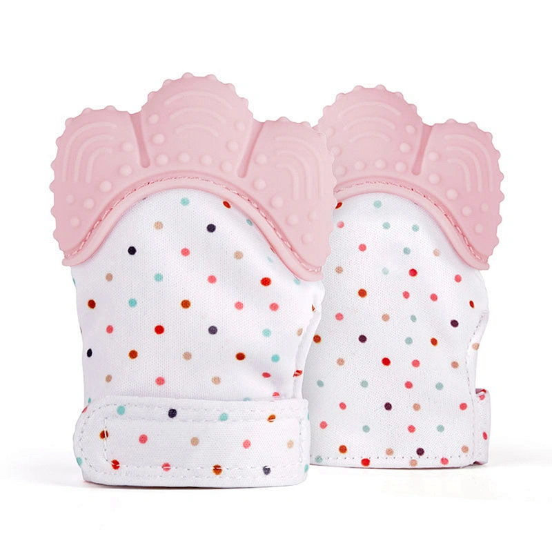 Hot sale bpa free silicone teething glove teether baby mittens Compatible products