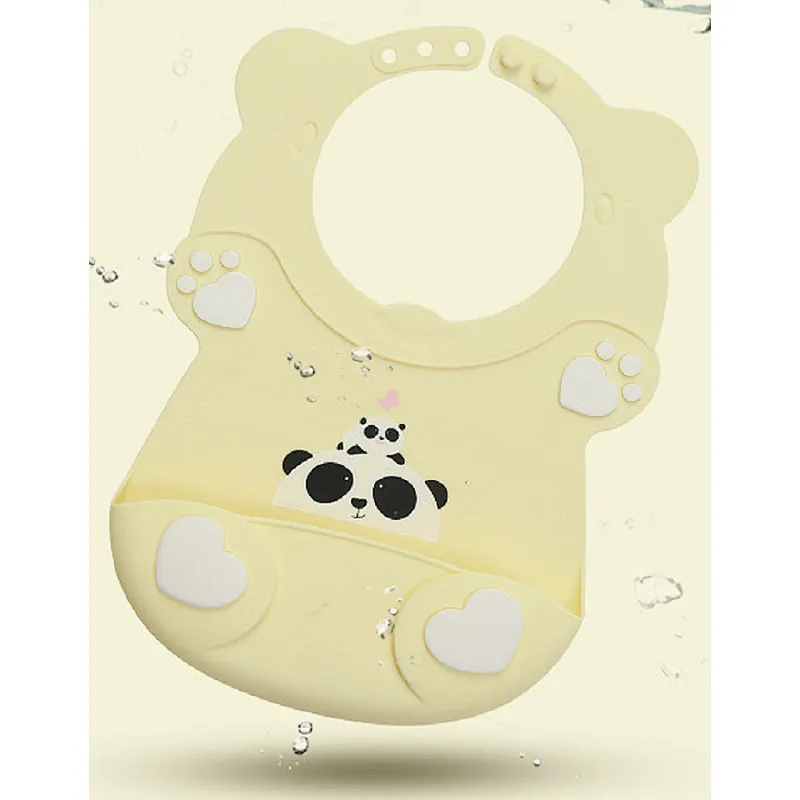 FDA Soft Kids Silicone Baby Bib Feeding Baby Bibs with pocket