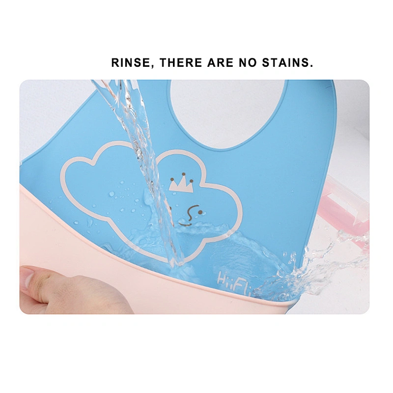 2020 OEM/ODM waterproof foldable easy to clean and carry baby bib food grade silicone for feeding