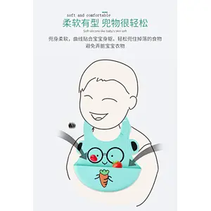 2020 New design custom printed disposable eco-friendly waterproof silicone rubber baby's bibs for feeding