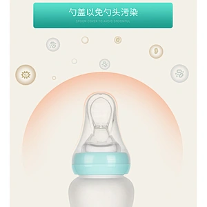2020 new Food-grade silicone rice paste bottle for supplementary food for baby for feeding