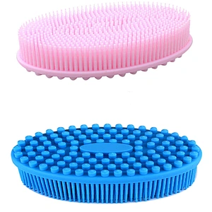 2020 Amazon top sellers soft durable flexible waterproof food-grade silicone bath brush for baby for bath