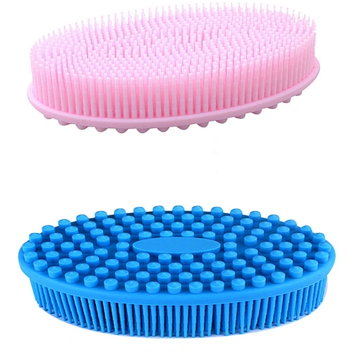 2020 Amazon top sellers soft durable flexible waterproof food-grade silicone bath brush for baby for bath