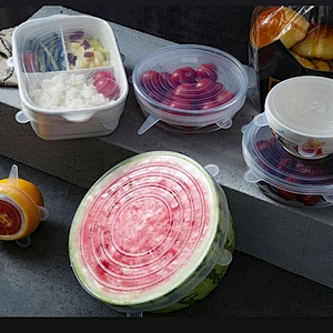 2020 Amazon top sellers  elastic stretchable seal leakproof healthy food grade silicone fresh cover for kitchen