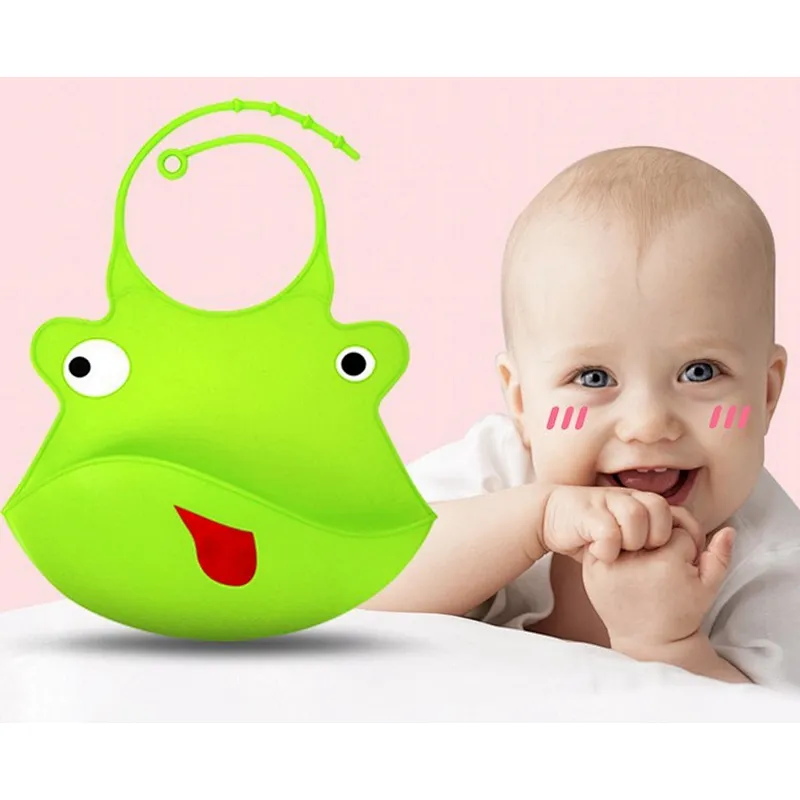 2020 waterproof FDA Soft Baby Bib Easily Clean Silicone Bibs