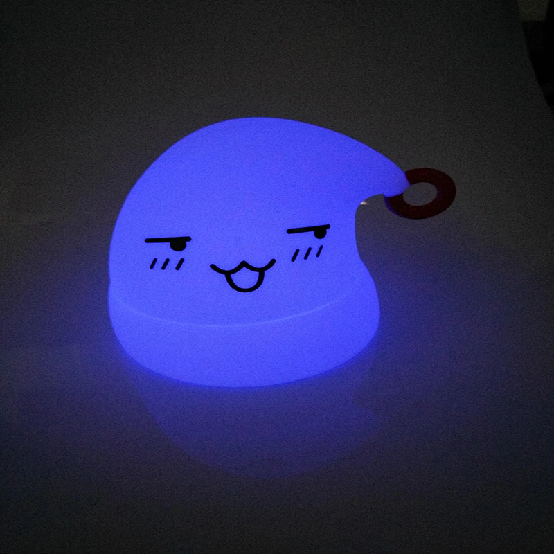 custom promotional gifts cheap colorful LED  silicone snowman light for baby for sleeping
