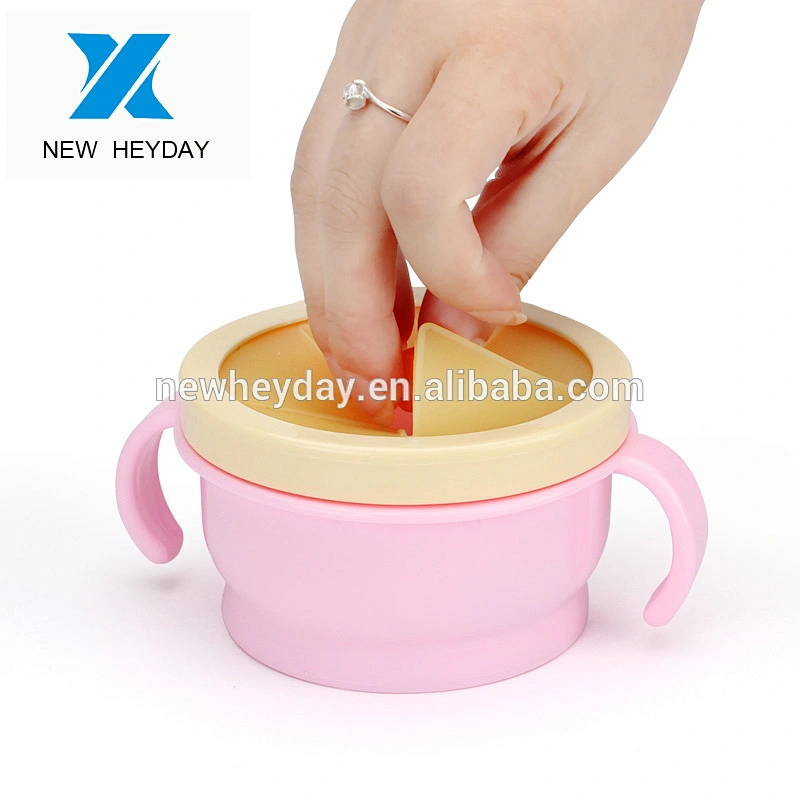 Wholesale customized silicone baby snack container serving  baby snack tray  cup
