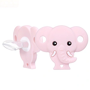 Hot selling colored silicone pacifier nipple baby bag Connector compatible