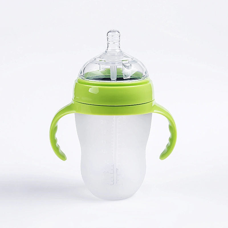 Best seller  250ml soft  silicone baby feeding bottle with   heat-resistance  ppsu material