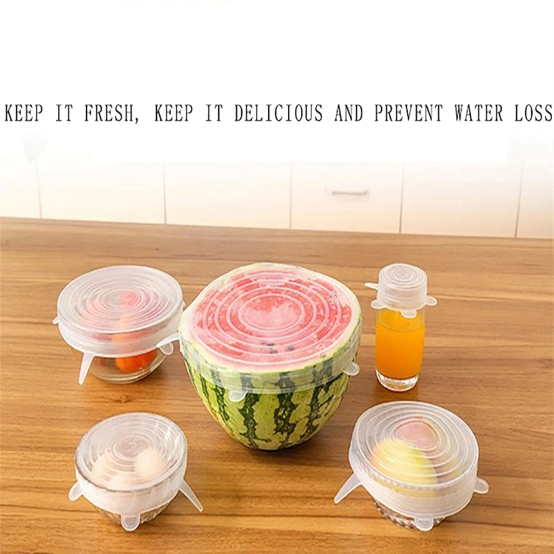 2020 Amazon top sellers  elastic stretchable seal leakproof healthy food grade silicone fresh cover for kitchen