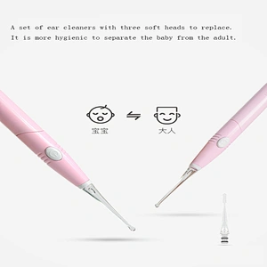 2020 LED light soft and safe ear cleaner wax remover for baby for caring for baby ears